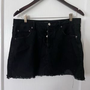 American Eagle Black Denim Mini Skirt - S12
